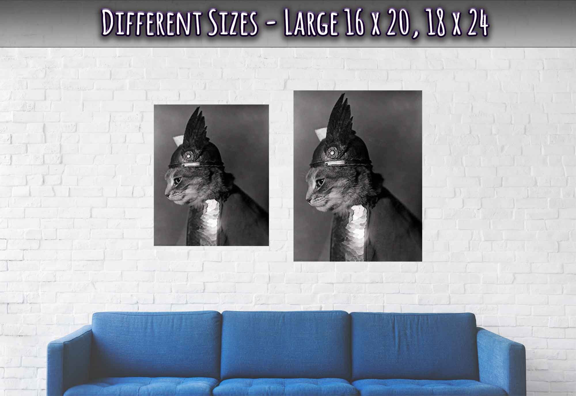 Vintage Cat Poster Cat in Viking Helmet 1936 - Vintage Cat