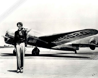Amelia Earhart Poster: Vintage Aviation Photo Print