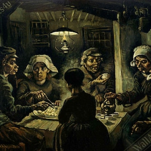The Potato Eaters, Vincent Van Gogh Poster Print Classic Masterpiece Wall Art