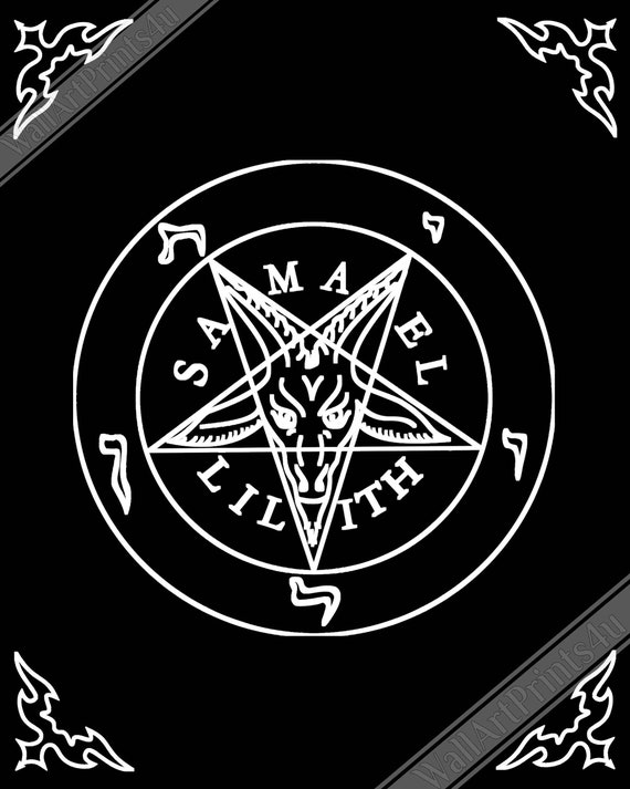 Sigil Of Baphomet Poster Seal Of Baphomet Poster White On - Etsy.de