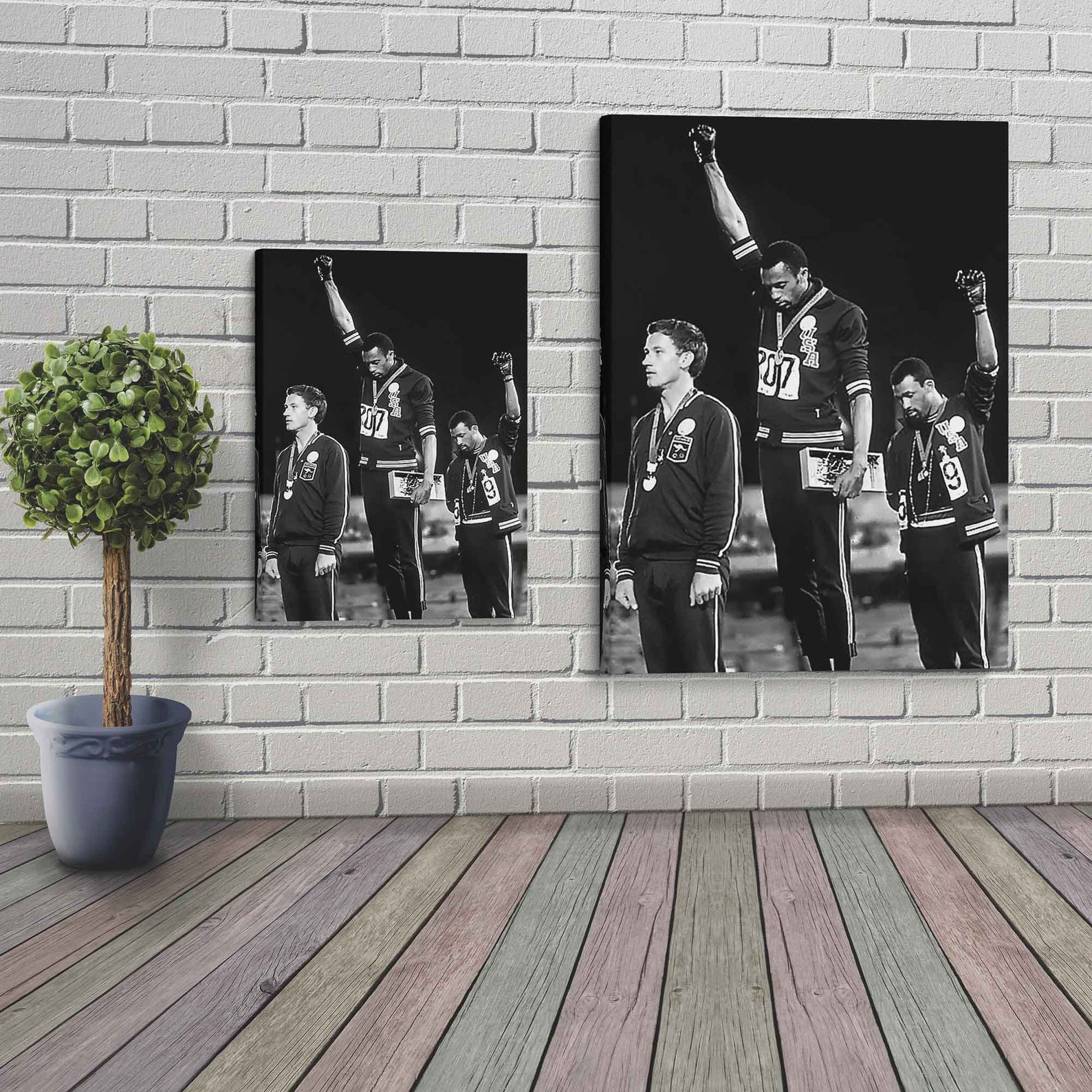 Black Power Canvas Famous Photo Print From 1968 Black Power Etsy