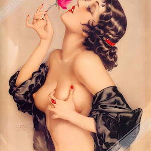 Vintage Pin Up Girl Poster, Alberto Vargas, Olive Thomas Pin Up - Vintage Art - Retro Pin Up Girl Print - From 1920