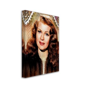 Rita Hayworth Canvas, The Love Goddess, Vintage Photo In Color, Rita Hayworth Canvas Print, Silver Screen Star UK, EU USA Domestic Shipping