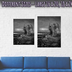 Gustave Dore Poster Jacob Wrestles an Angel Print From La - Etsy