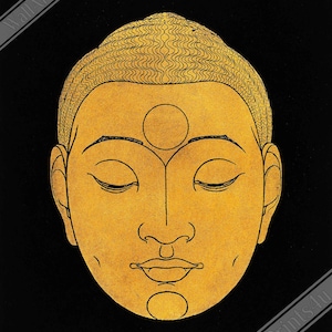 Poster Testa di Buddha, vintage dal Rijksmuseum 1943 - Stampa di Buddha - Reijer Stolk UK, spedizione nazionale UE USA