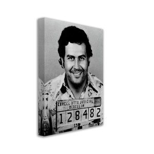 Pablo Escobar Canvas, Król Kokainy, Portret ze Zdjęć Vintage - Pablo Escobar Canvas Print UK, UE USA Wysyłka Krajowa