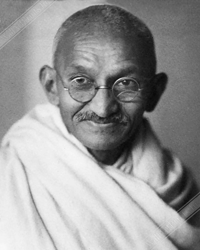 Mahatma Gandhi Canvas Print Vintage Portrait Art Etsy mahatma-gandhi-canvas-print-vintage-portrait-art-etsy