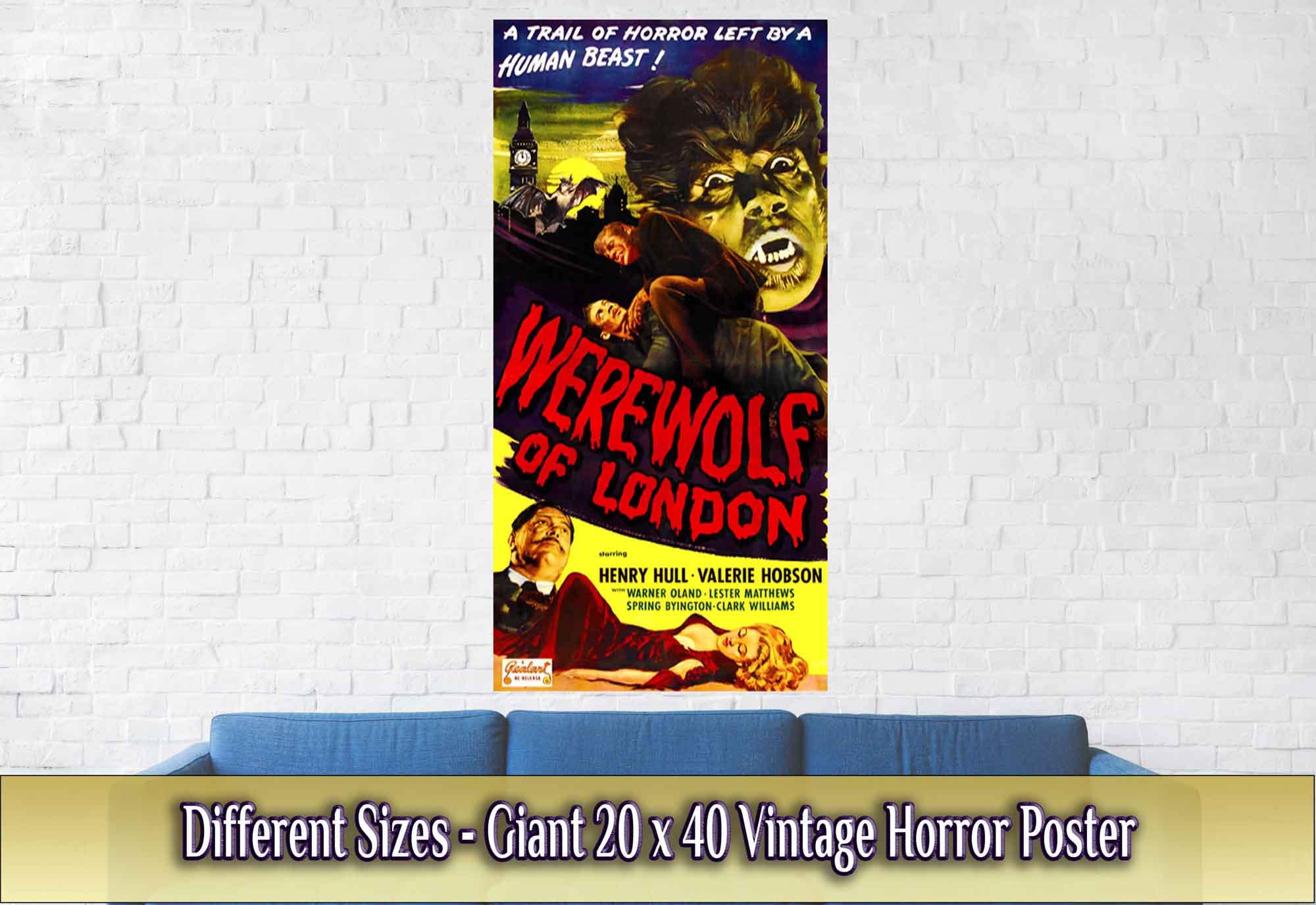 Vintage French the Night of the Werewolf Movie Poster A3/A4 