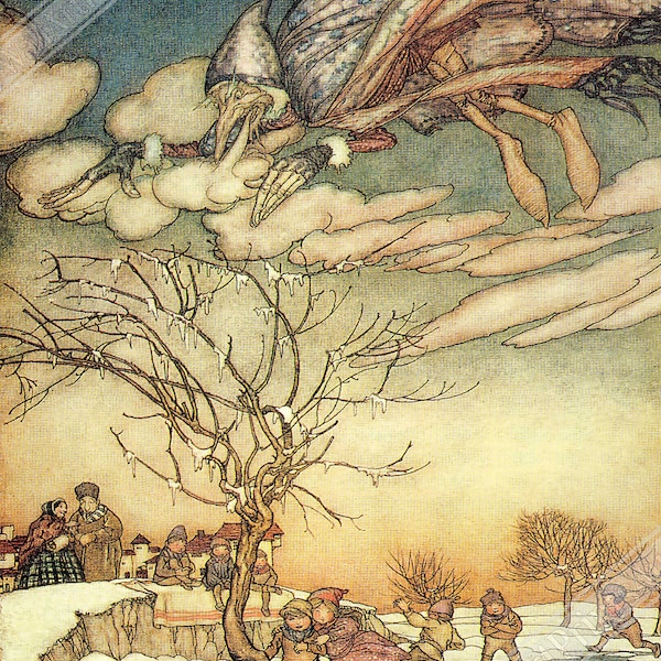 Vintage Jack Frost Poster - Arthur Rackham Jack Frost - Arthur Rackham Print UK, EU USA Domestic Shipping