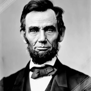Póster de Abraham Lincoln, decimosexto presidente de EE. UU., retrato fotográfico de época. Impresión de Abraham Lincoln. Envíos nacionales a Reino Unido, UE y EE. UU.