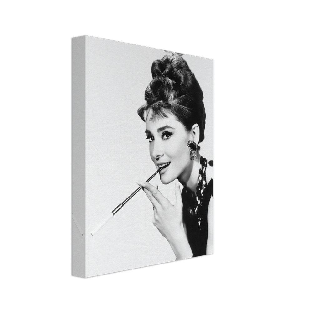 audrey hepburn cigarette holder diy Smoking Photo, Iconic Canvas Print Audrey Hepburn Cigarette Holder -