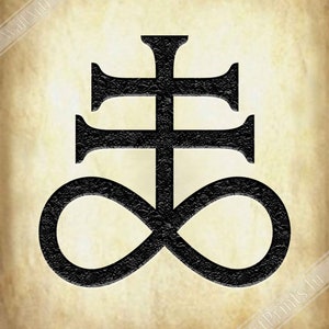 Leviathan Cross Poster - Satan'S Cross Poster - Leviathan Cross Print Aged Parchment Aged Paper UK, EU USA Domestic Shipping