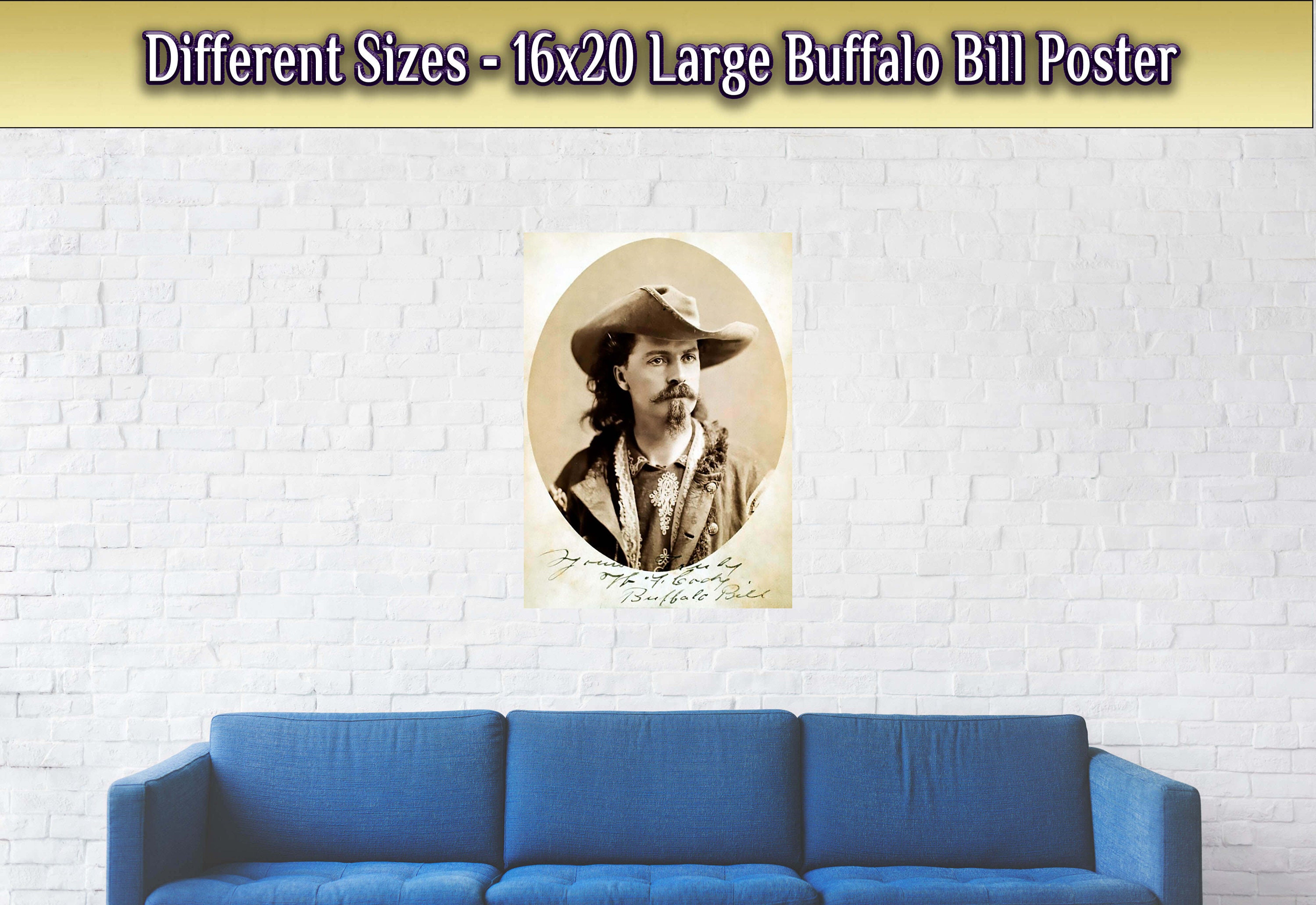 Buffalo Bill Vintage Photo Poster: Wild West Legend Print - Etsy