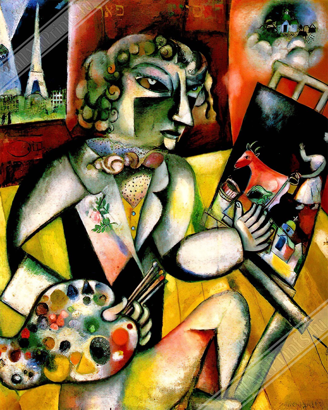 マルク・シャガール chagall marc エリヤの預言者 ポスター 希少？ マルク・シャガール chagall marc エリヤの預言者 ポスター 希少？