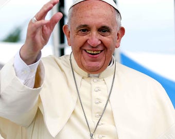 Pope Francis Poster, Jorge Mario Bergoglio - Pope Francis Print UK, EU USA Domestic Shipping