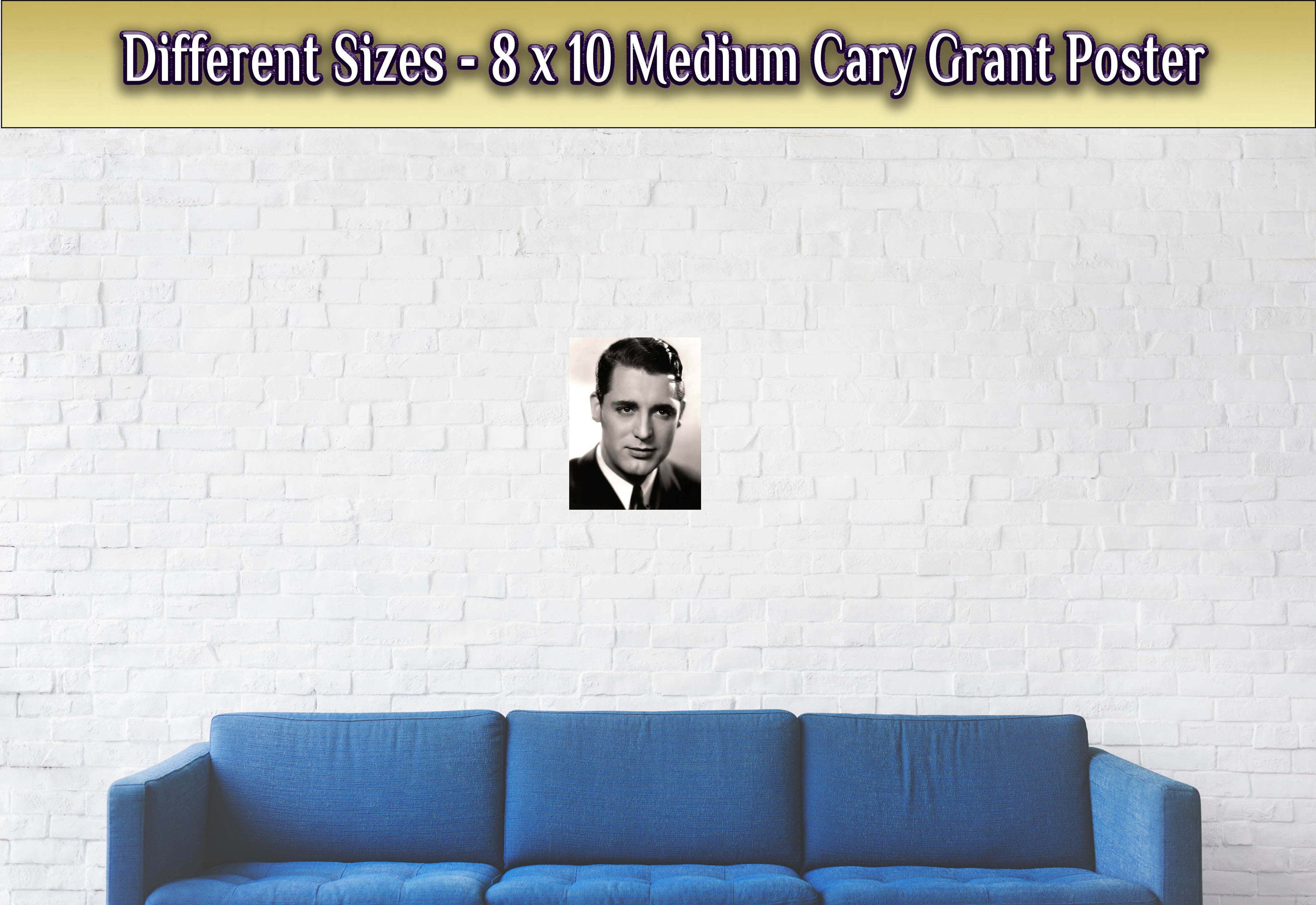 壁掛け写真　cary grant Cary Grant Poster: Vintage Silver Screen Star Portrait - Etsy