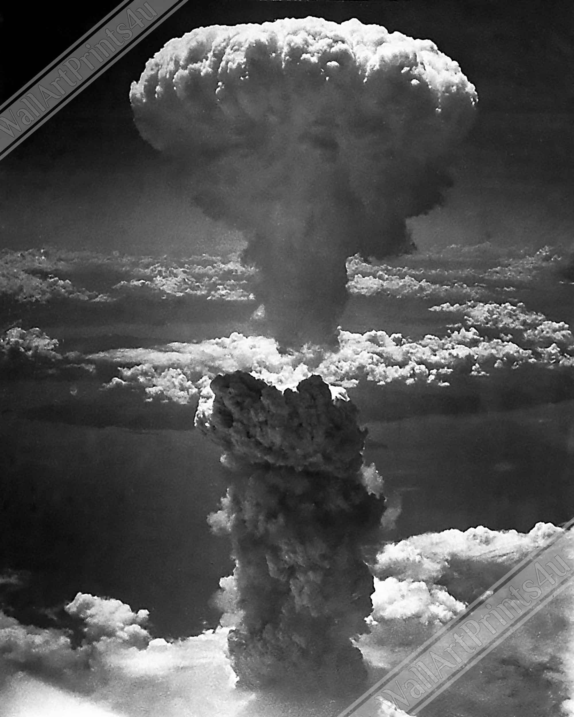 Hiroshima Poster, Hiroshima Nagasaki Mushroom Cloud, Vintage