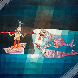 The Seafarer Poster, Paul Klee Prints Abstract Seafarer Art UK, EU USA Domestic Shipping