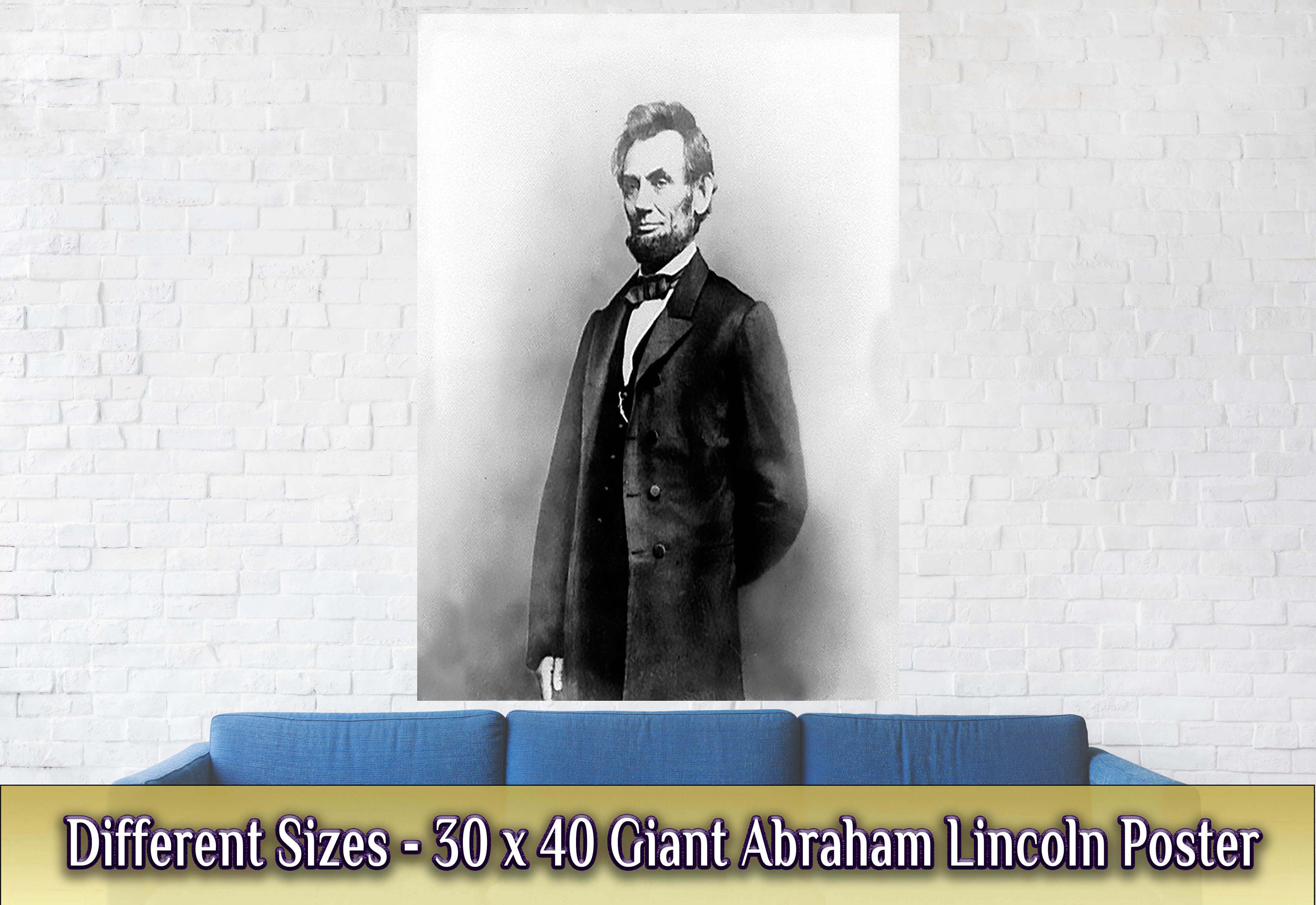 Abraham Lincoln Poster Abolished Slavery Vintage Photo | Etsy