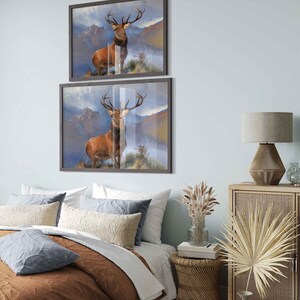 Stag Framed Poster Print, Monarch Of The Glen Stag Framed Print, Red Deer Sir Edwin Landseer
