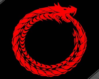 買うなら今！ かなりの激レア UROBOROS サイン入り ポスター Ouroboros Poster: Red World Snake Print on Black - Etsy