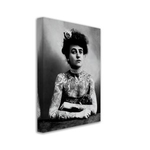Maud Stevens Canvas Vintage Photo 1907 Maud Wagner Canvas Print First Female Tattoo Artist UK, EU USA Domestic Shipping