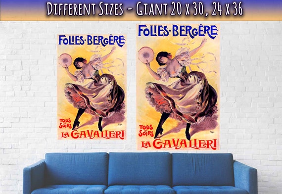 Folies Bergere Poster: La Cavalieri, Vintage French Print (1897