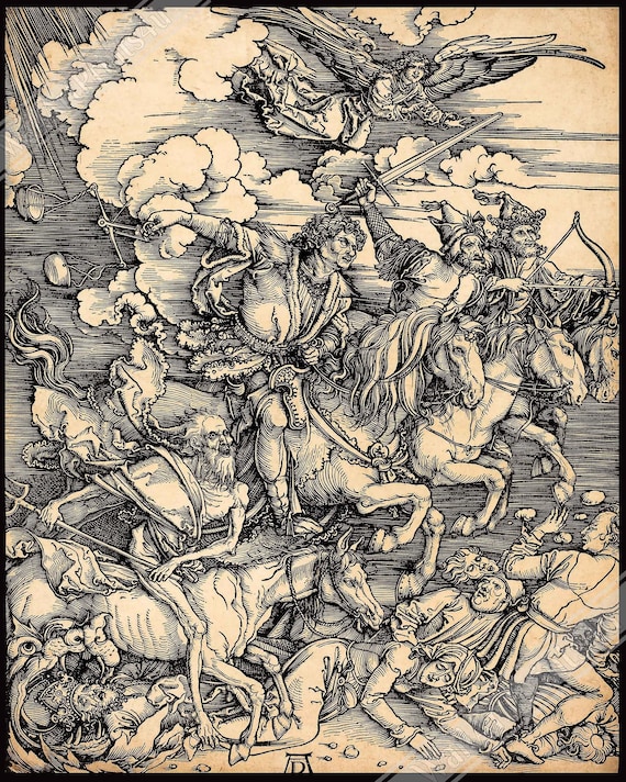 アルブレヒト・デューラー『黙示録の四騎士』ポスター - Etsy 日本