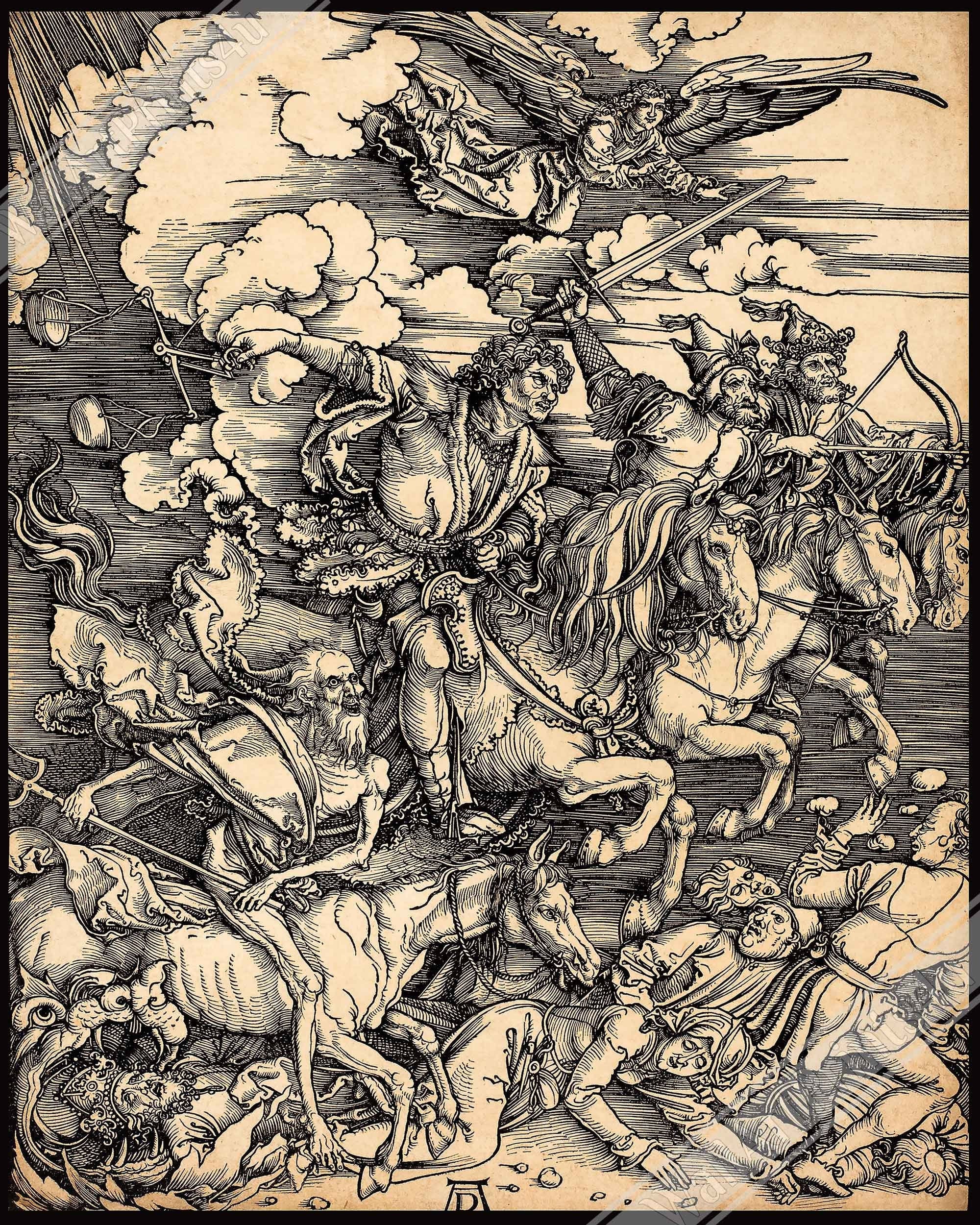 アルブレヒト・デューラー『黙示録の四騎士』ポスター - Etsy 日本