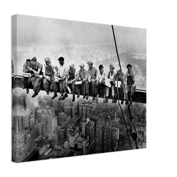Lunch Atop A Skyscraper Canvas Print: 1932 NYC Vintage Wall Art
