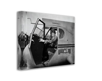 Amelia Earhart Canvas Print: Vintage Aviatrix Photo