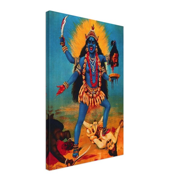 Kali Canvas Print, Hindu Goddess Of Death, Time, Motherly Love - Kali Print - Sexuality Violence Use For Kali Mantra Meditation