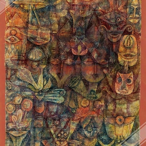 Paul Klee Strange Garden Poster, Abstract Art Print, Paul Klee Prints UK, EU USA Domestic Shipping