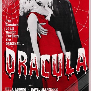 Dracula 1931 Poster, Vintage Horror Movie Dracula Poster Film Art - Bela Lugosi, Helen Chandler, Bram Stoker UK, EU USA Domestic Shipping