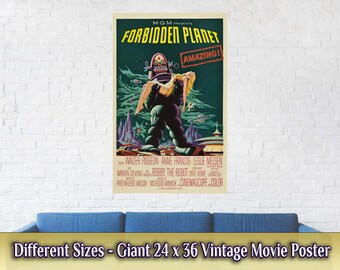 1956年の映画『禁断の惑星』ポスター：SFの古典 - Etsy 日本