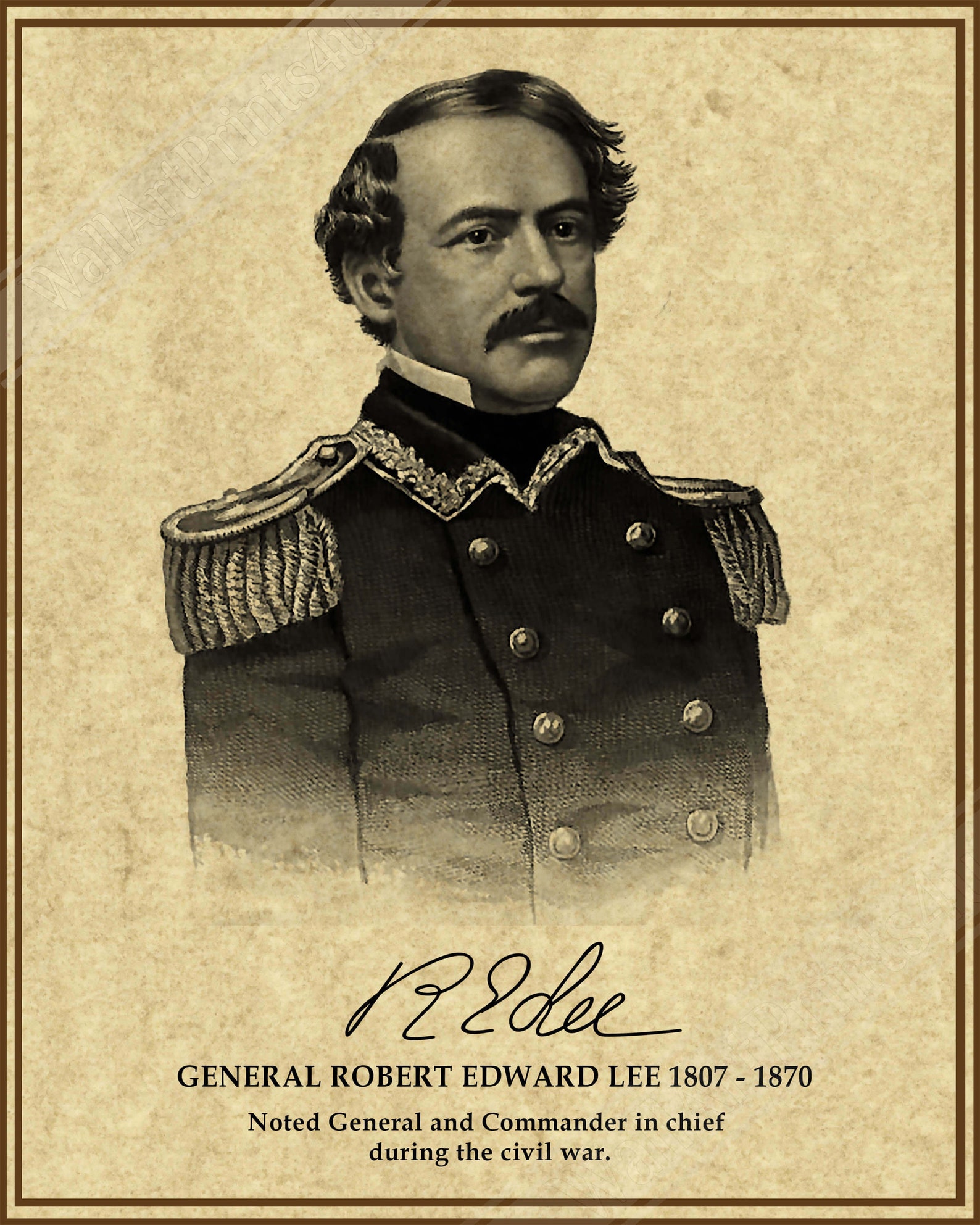 Robert E Lee Poster Civil War General Iconic Robert E Lee Etsy
