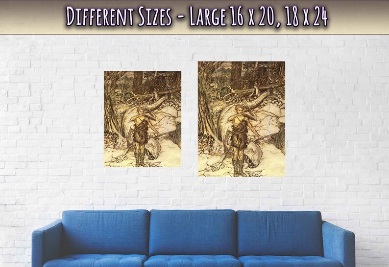 Arthur Rackham: Siegfried Slays Fafnir Dragon Poster - Etsy