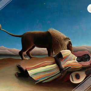 Henri Rousseau Impresión de póster de La gitana dormida Impresión 1897 Reino Unido, UE EE. UU. Envío nacional