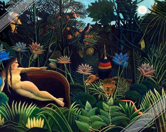 アンリ・ルソー「夢」版画：美術館展ポスター - Etsy 日本