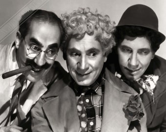 Marx Brothers Poster, Vintage Photo - Iconic Marx Brothers Print - Groucho, Harpo, And Chico Marx UK, EU USA Domestic Shipping