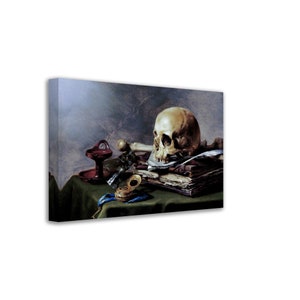 Schädel Stillleben Leinwanddruck - Pieter Claesz Vanitas Druck - Vanitas Stillleben UK, EU, USA Inlandsversand