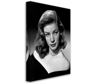 Lauren Bacall Canvas Print: Vintage Hollywood Silver Screen Star