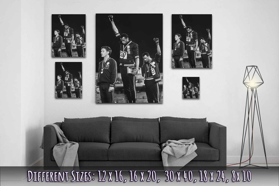 Black Power Canvas Famous Photo Print From 1968 Black Power Etsy