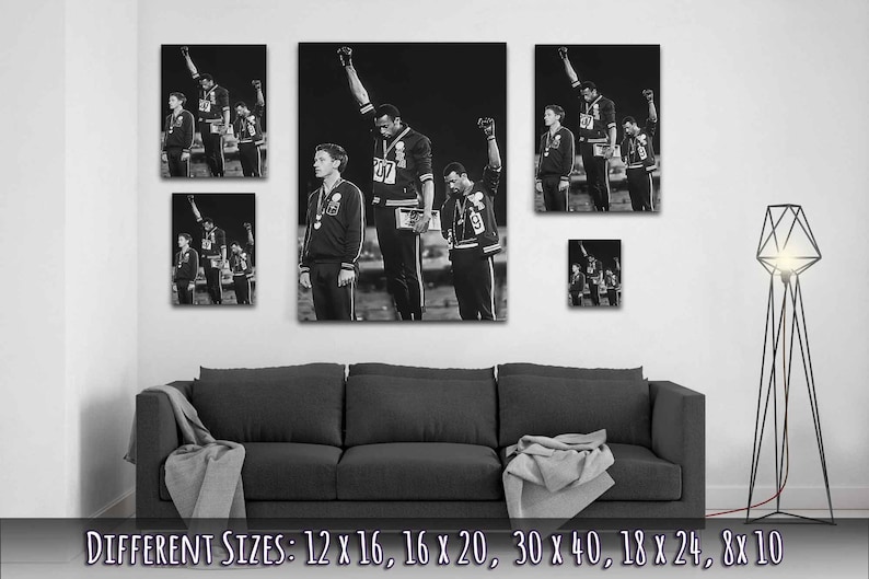 Black Power Canvas Famous Photo Print From 1968 Black Power Etsy