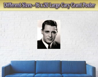 Cary Grant Poster: Vintage Silver Screen Star Portrait - Etsy