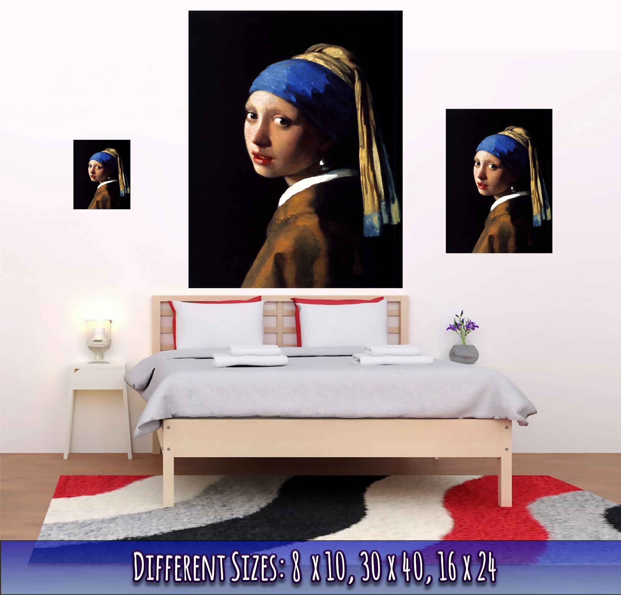Girl With A Pearl Earring Poster Vintage Masterpiece Girl - Etsy