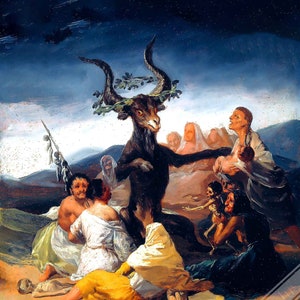Witches Sabbath Poster - Francisco Goya - Witches Sabbath Print UK, EU USA Domestic Shipping