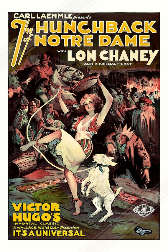 Hunchback of Notre Dame Poster: 1923 Vintage Movie Art - Etsy