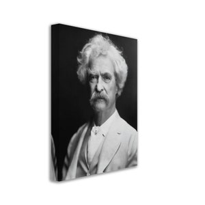 Mark Twain Canvas, American Writer Humorist - Iconic Mark Twain Canvas Print - Legend Of Literature.