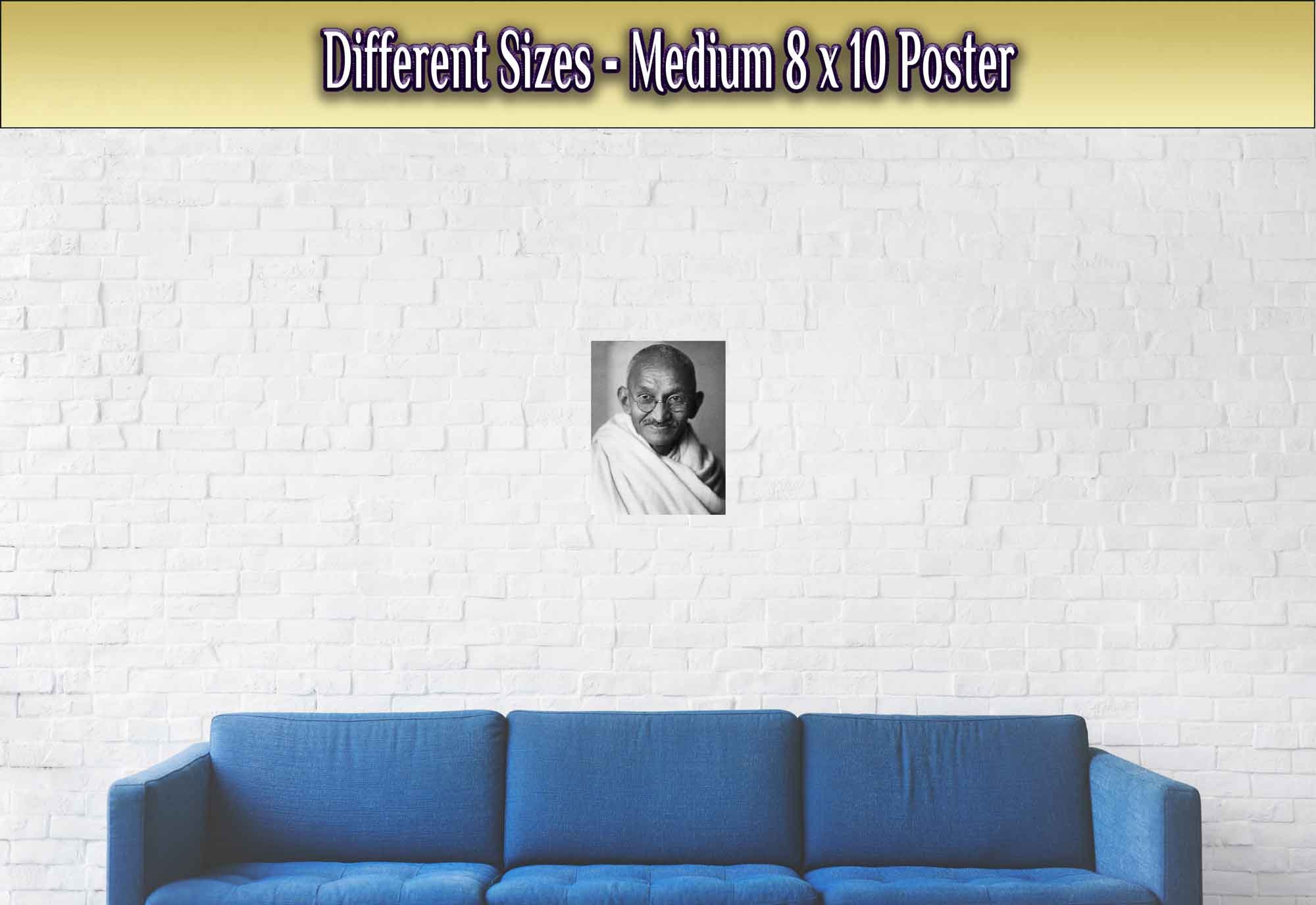 ヴィンテージ マハトマ ガンジー写真ポスター：インドの父 アート
